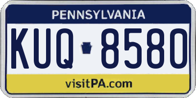 PA license plate KUQ8580