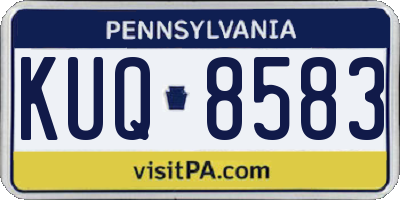 PA license plate KUQ8583