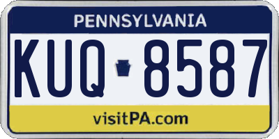 PA license plate KUQ8587