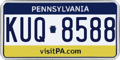 PA license plate KUQ8588