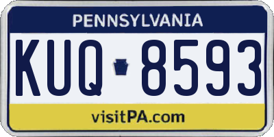 PA license plate KUQ8593