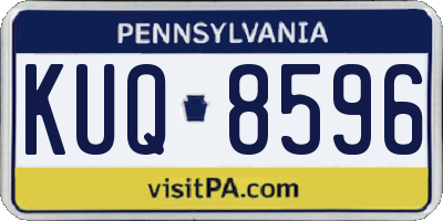 PA license plate KUQ8596