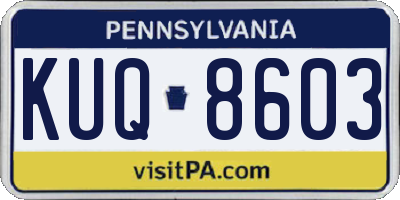 PA license plate KUQ8603