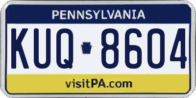 PA license plate KUQ8604