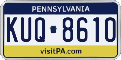 PA license plate KUQ8610