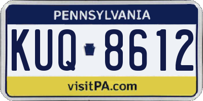 PA license plate KUQ8612