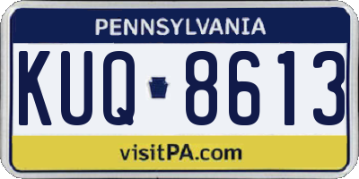 PA license plate KUQ8613