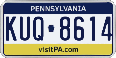 PA license plate KUQ8614