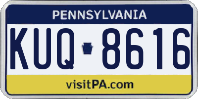 PA license plate KUQ8616