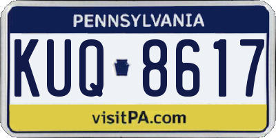 PA license plate KUQ8617