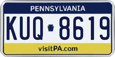 PA license plate KUQ8619