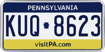 PA license plate KUQ8623