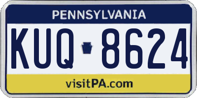 PA license plate KUQ8624