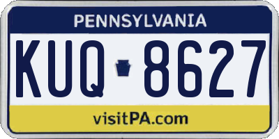 PA license plate KUQ8627
