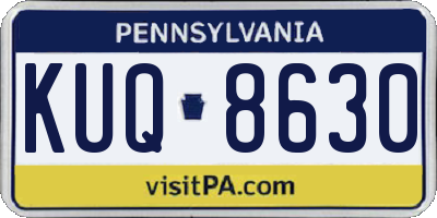 PA license plate KUQ8630