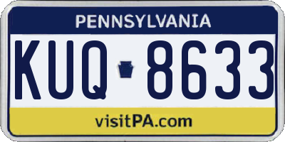 PA license plate KUQ8633