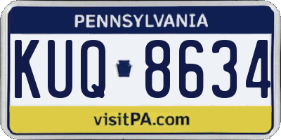 PA license plate KUQ8634