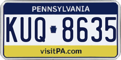 PA license plate KUQ8635