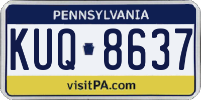 PA license plate KUQ8637