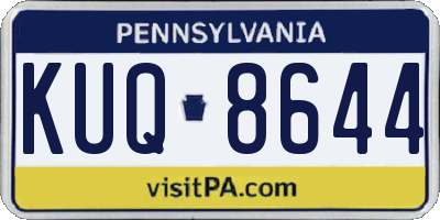 PA license plate KUQ8644