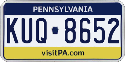 PA license plate KUQ8652