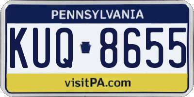 PA license plate KUQ8655