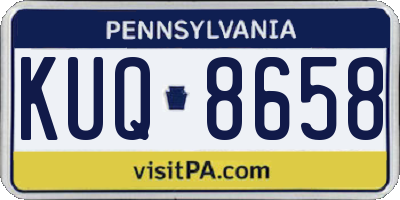 PA license plate KUQ8658