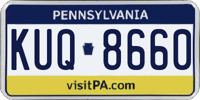 PA license plate KUQ8660