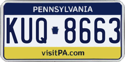 PA license plate KUQ8663