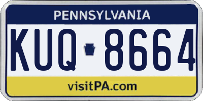PA license plate KUQ8664