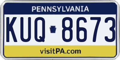 PA license plate KUQ8673