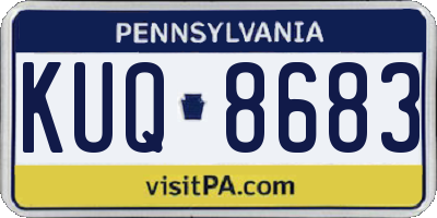 PA license plate KUQ8683