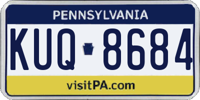 PA license plate KUQ8684