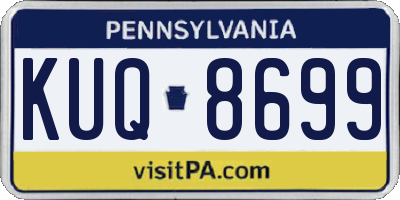 PA license plate KUQ8699
