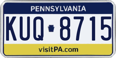 PA license plate KUQ8715