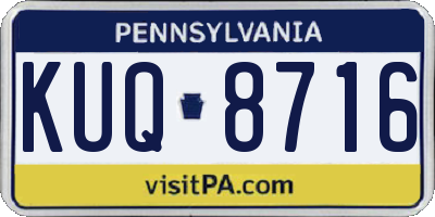 PA license plate KUQ8716