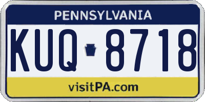 PA license plate KUQ8718