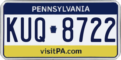 PA license plate KUQ8722