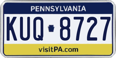 PA license plate KUQ8727