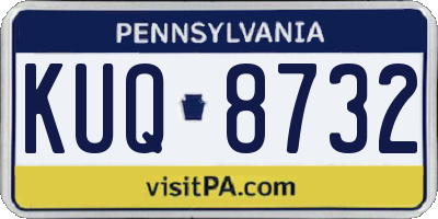 PA license plate KUQ8732
