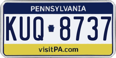 PA license plate KUQ8737