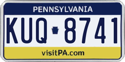 PA license plate KUQ8741