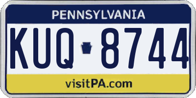 PA license plate KUQ8744