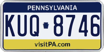 PA license plate KUQ8746