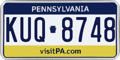 PA license plate KUQ8748