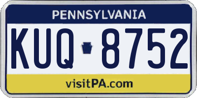 PA license plate KUQ8752