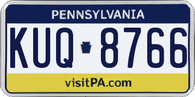 PA license plate KUQ8766