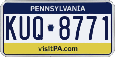 PA license plate KUQ8771
