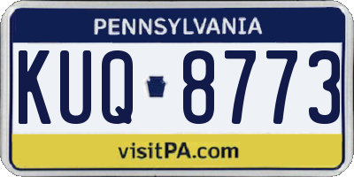 PA license plate KUQ8773