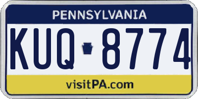 PA license plate KUQ8774
